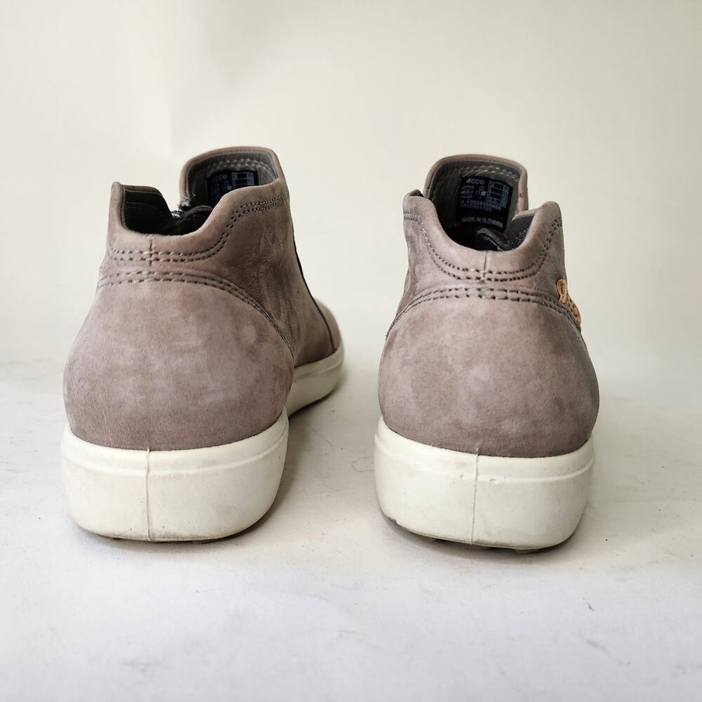Ecco Soft 7 Low Cut Ankle Boot Gray Suede‎ Side Zip Bootie EU 36 US 5-5.5 - Picture 5 of 7